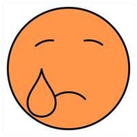Cry and expression icon concept vector