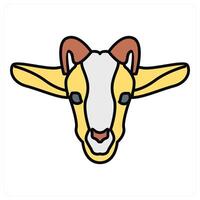 Goat and nature icon concept vector