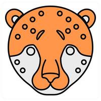 Tiger and animal icon concept vector