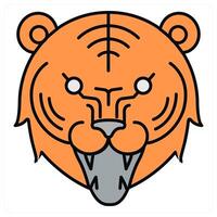 Lion and nature icon concept vector