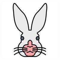 Rabbit and nature icon concpet vector