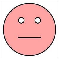 Expressionless and emoji icon concept vector