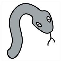 Snake and forest icon concept vector