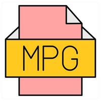MPG File and paper icon concept vector