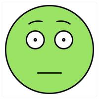 Flushed and expression icon concept vector