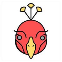 Peacock and animal icon concept vector