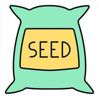 Seed and plant icon concept vector