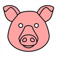 Pig and forest icon concept vector
