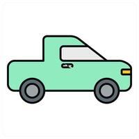 Jeep icon and van icon concept vector