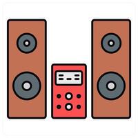 Speaker and mini icon concept vector