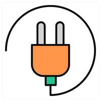 Plug and plugin icon concept vector