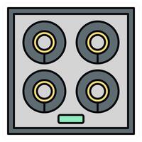 Stove and gas icon concept vector