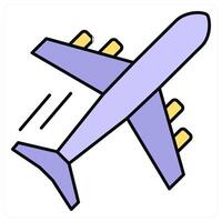 Aeroplane and transport icon concept vector