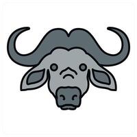 Buffalo and and animal icon concept vector