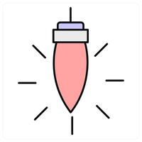 Light and bulb icon concpet vector