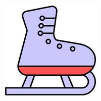 Ice Skating and winter icon concpet vector