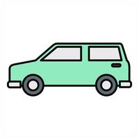 Car icon and jeep icon concept vector