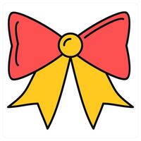 Ribbon and bow icon concept vector