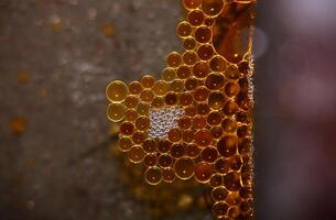 Drops of grease in a regular pattern photo