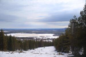 View from Mount Glommersberget near Glommerstrask in Lapland, Sweden photo