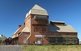 Railway station Abisko east, in Northern Sweden. The building is listed als Byggnadsminne architectural monument photo