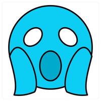 Scream and expression icon concept vector