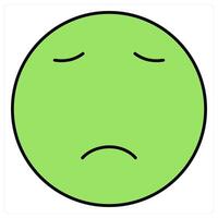 Pensive and expression icon concept vector