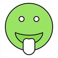 Stuck Out Tongue and expression icon vector