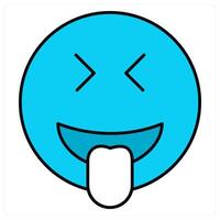Stuck of Tongue Closed Eyes vector