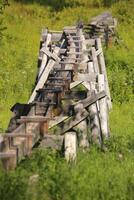 Traditional aqueduct at the Rortrask Silanger culture reserve in Lapland photo