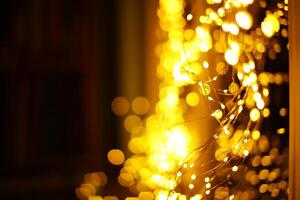 Countless yellow LEDs creating a wall of light photo