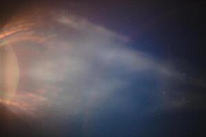 Abstract reflections of moon on starry sky photo