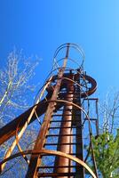 Rusty machinery at an old mining site photo