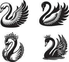 Symbolic Swan Illustration for Luxury Branding vector