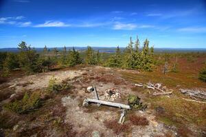 Fireplace on top of Swedish mountain Stor-Sandberget photo