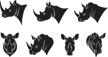 Decorative Rhino Silhouette for Creative Branding vector