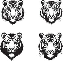 Jungle Tiger Silhouette for Nature-Inspired Projects vector
