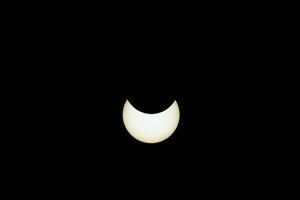 Maximum coverage of the sun during solar eclipse on June 10th 2021, shot in northern Sweden photo