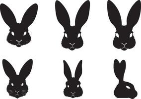 Rabbit Face Sketch for Minimalist Art vector