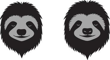 Minimalist Sloth Silhouette for Modern Artworks vector
