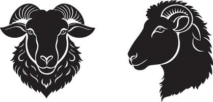 Sheep Head Drawing for Decorative and Minimal Concepts vector