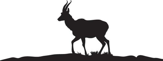 Minimalist Pronghorn Outline for Nature Art vector