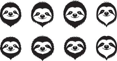 Creative Sloth Artwork for Jungle and Forest Designs vector