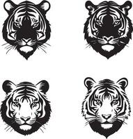 Bold Tiger Head Outline for Modern Branding Concepts vector