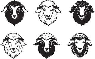 Decorative Sheep Silhouette for Artistic Branding vector