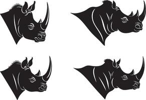 Rhino Rustic Artwork for Decorative Concepts vector