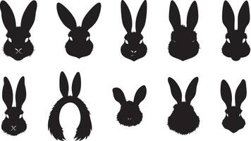 Rabbit Silhouette for Forest-Themed Artwork vector