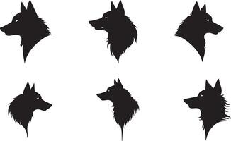 Bold Wolf Face Design for Animal-Themed Artwork vector