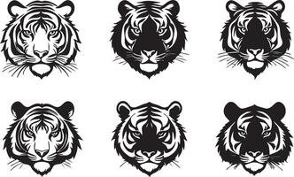 Fierce Tiger Portrait for Sports and Power Logos vector