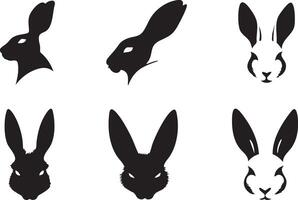 Nature-Inspired Rabbit Head Design vector